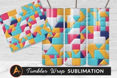 Abstract Colorful Geometric Shapes Tumbler Png Design Product Image 1