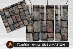 Stone Pavement Texture Close Up Dark Surface Tumbler Product Image 1
