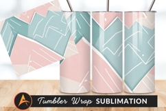 Pastel Geometric Background Tumbler Png Design Product Image 1