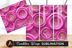 Abstract Pink Rings Tumbler Png Background Design Product Image 1