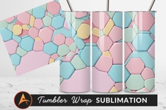 Pastel Geometric Shapes Pattern Tumbler Png Product Image 1