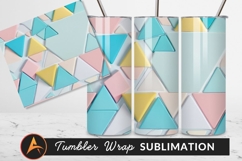 Pastel Triangle Geometric Tumbler Png Background Product Image 1