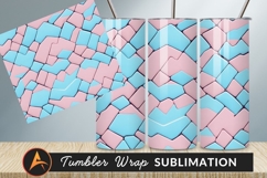 Pink And Blue Geometric Tiles Seamless Pattern Product Image 1