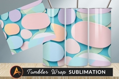 Pastel Circles And Shapes On Turquoise Background Product Image 1