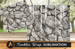White Stone Wall Seamless Texture Background Tumbler Png Product Image 1