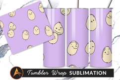 Cute Kawaii Beans Seamless Pattern Tumbler Design Product Image 1
