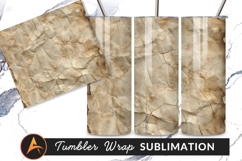 Crumpled Aged Paper Texture Background Tumbler Png Product Image 1