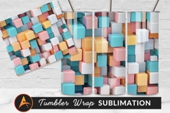 Pastel Cube Arrangement Tumbler Png Product Image 1