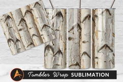 Birch Tree Bark Texture For Tumbler Png Product Image 1