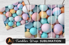 Colorful Spheres Abstract Background Tumbler Png Product Image 1