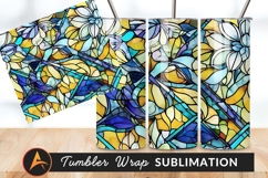 Abstract Floral Stained Glass Seamless Pattern Tumbler Product Image 1