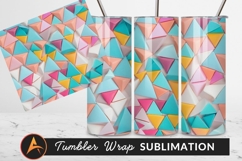 Pastel Triangles Colorful Abstract Background Tumbler Png Product Image 1