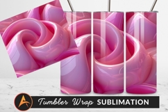 Pink Glossy Abstract Swirl Tumbler Png Product Image 1