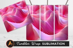 Abstract Pink Waves Tumbler Png Background Product Image 1