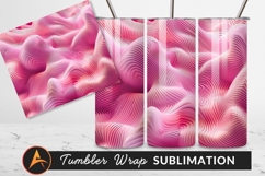 Abstract Pink Waves Pattern Tumbler Png Product Image 1