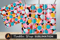 Colorful Abstract Geometric Background With Circles Tumbler Product Image 1