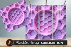 Pink Hexagon Pattern With Circle Tumbler Png Product Image 1