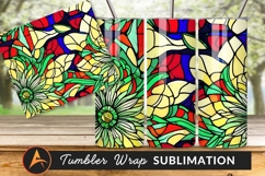 Vibrant Floral Stained Glass Seamless Pattern Tumbler Product Image 1