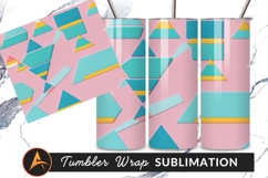 Abstract Geometric Shapes On Pink Background Product Image 1