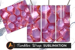 Pink Glitter Geometric Background Tumbler Png Design Product Image 1