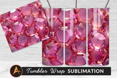 Pink Gemstones Close Up Tumbler Png Design Product Image 1