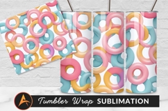 Colorful Rings Pattern For Tumbler Png Design Product Image 1