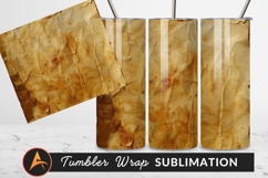 Crumpled Stained Aged Paper Texture Tumbler Png Product Image 1