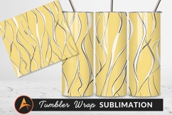 Elegant Abstract Yellow Pattern Tumbler Png Design Product Image 1