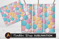 Pastel Geometric Shapes On Pink Background Tumbler Png Product Image 1