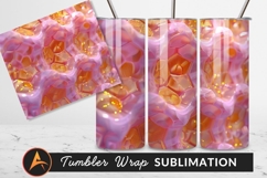 Abstract Pink And Gold Geometric Texture Tumbler Product Image 1