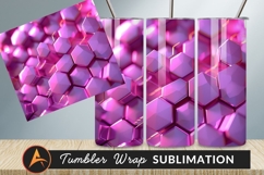 Pink Hexagonal Structure Design Tumbler Png Product Image 1