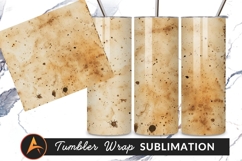 Vintage Paper Texture Brown Stains Tumbler Png Product Image 1