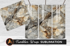 Cracked Stone Texture Gray Brown Tumbler Png Product Image 1