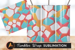 Abstract Colorful Seamless Mosaic Tumbler Png Design Product Image 1