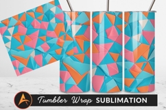 Abstract Triangular Pattern In Pastel Tones Tumbler Product Image 1