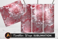 Elegant Pink Flower Blossom Background Tumbler Png Product Image 1
