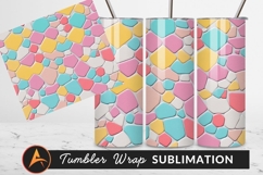 Pastel Tones Colorful Stone Pattern Digital Art Product Image 1