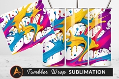 Colorful Paint Splashes For Tumbler Png Design Product Image 1