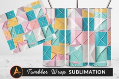 Geometric Colorful Pattern Pastel Surface Tumbler Png Product Image 1