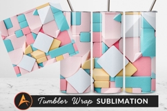 Pastel Geometric Shapes Abstract Background Tumbler Png Product Image 1