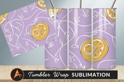 Orange Citrus With Vine Design Seamless Pattern Product Image 1