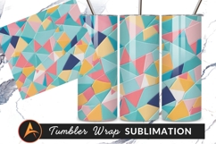Pastel Colored Triangles Background Tumbler Png Product Image 1