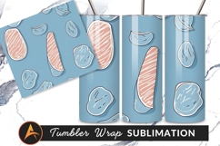 Abstract Shapes Vector Pattern Background Blue Tumbler Product Image 1