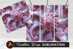 Intricate Pink Floral Pattern Design Element Tumbler Product Image 1