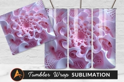 Abstract Pink Floral Pattern Tumbler Png Background Product Image 1