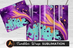 Purple And Orange Paint Splatter Background Product Image 1
