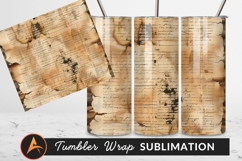 Aged Handwritten Letter Tumbler Png Product Image 1