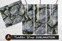 Mossy Rock Texture Seamless Natural Stone Tumbler Product Image 1