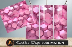 Pink Hexagonal Prism Pattern Tumbler Png Product Image 1