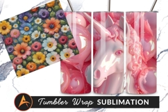 Pink Unicorn Surrounded By Balloons Tumbler Png Product Image 1